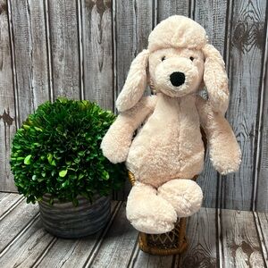 Jellycat Bashful Blush Poodle Stuffed Animal Dog Blush pink 12” plush